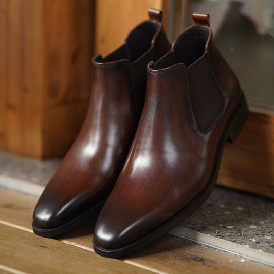 Men’s Brown Leather Chelsea Boots - 2223