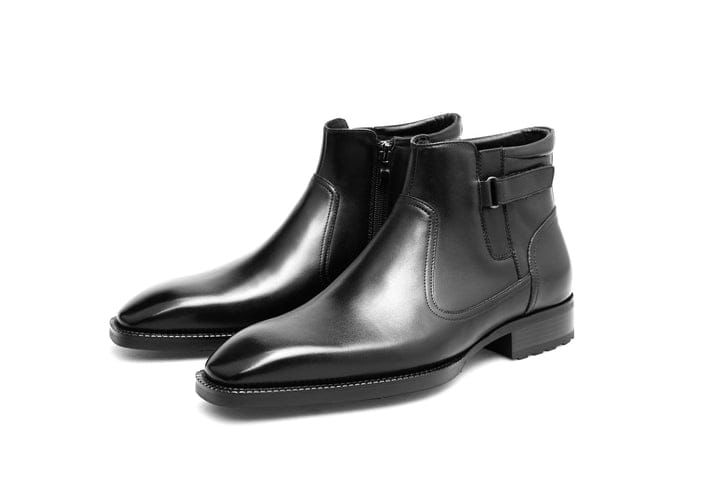 Men’s Black Leather Ankle Boots - 2227