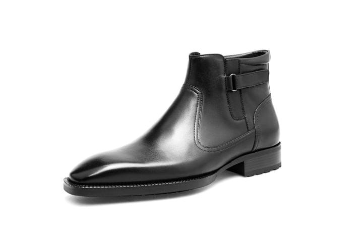 Men’s Black Leather Ankle Boots - 2227