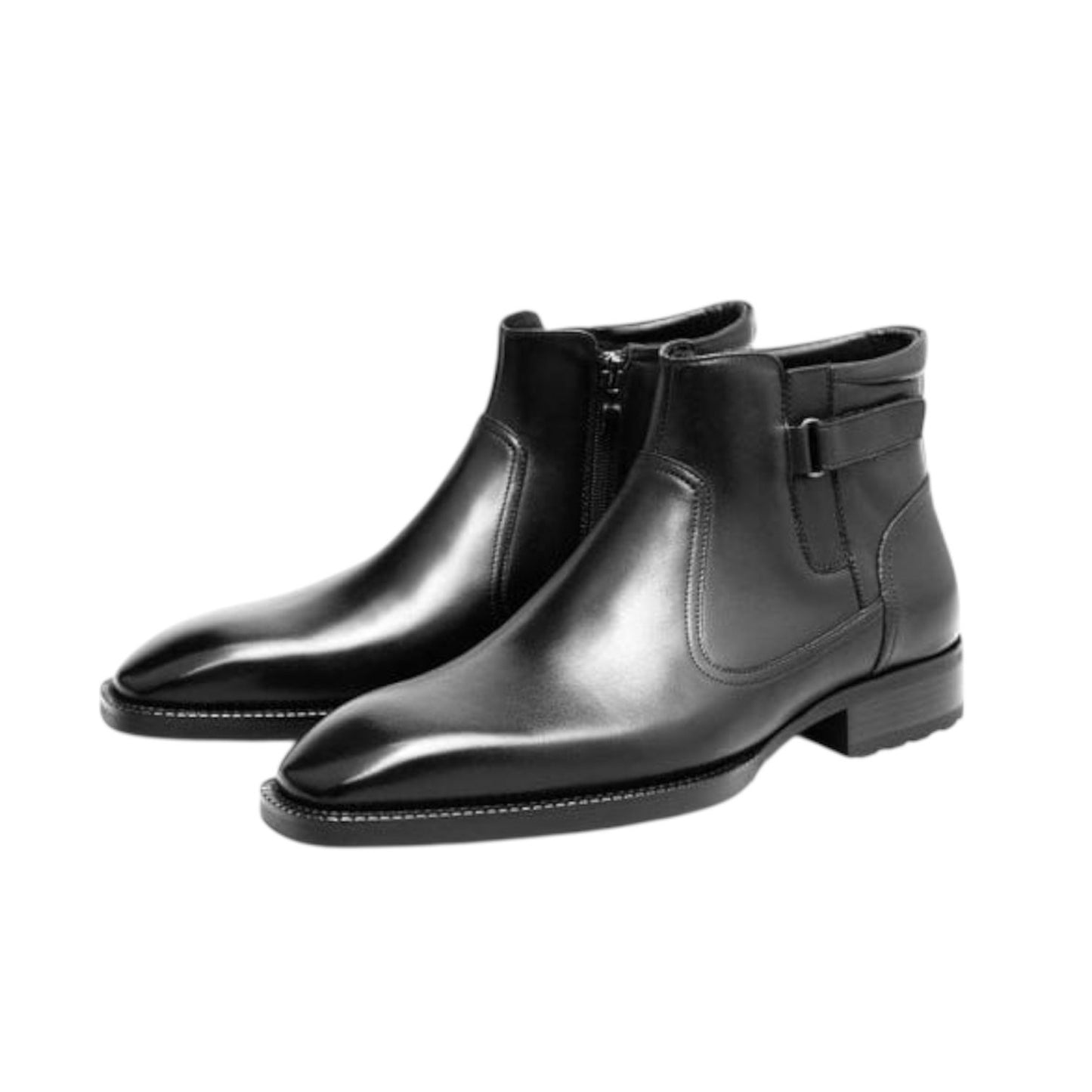 Men’s Black Leather Ankle Boots - 2227